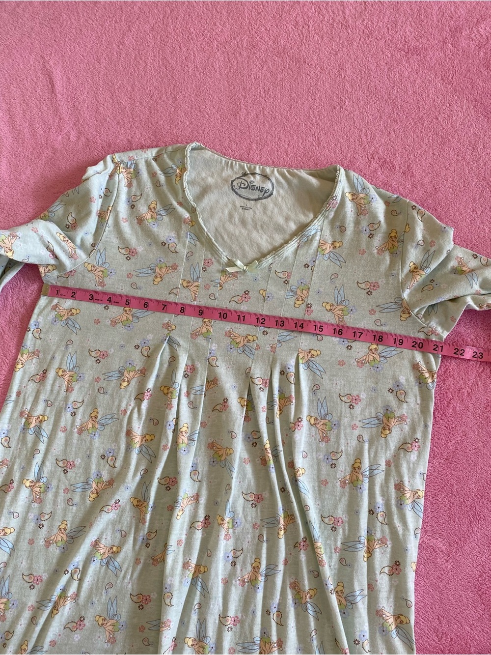 Disney Tinker Bell Nightgown Fairy Cottage Pajama Dress L 12/14 - Picture 10 of 12
